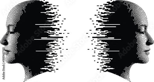 Artificial intelligence thinking brain icon pack