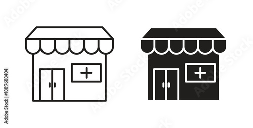 Pharmacy icon element for design projects