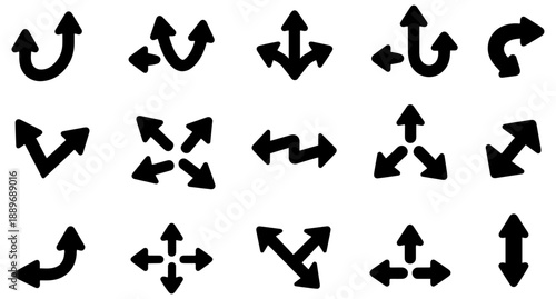 arrow icon mega vector set