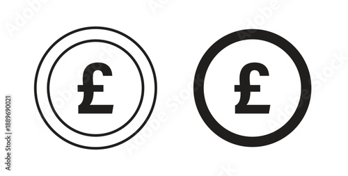Pound icon element for design projects