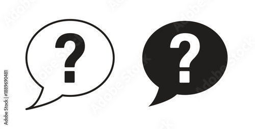Question icon element for design projects