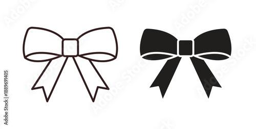 Ribbon icon element for design projects