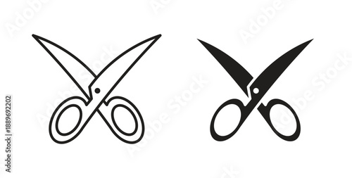 Scissor icon element for design projects