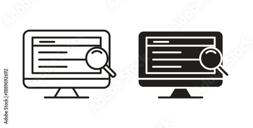 Search online icon element for design projects