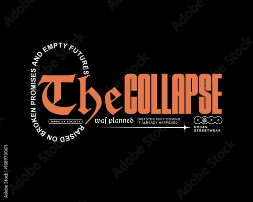 Modern Urban streetwear typography style Graphic tee design templates ideas