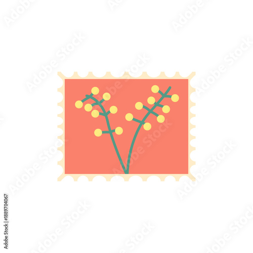 Vintage Nature Postage Stamp