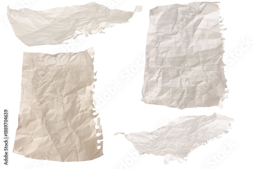 Bilde på lerret crumpled white piece of paper ridden out