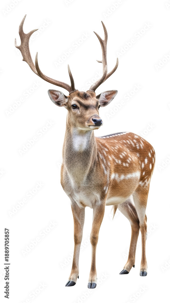 Fototapeta premium Majestic deer in nature wildlife isolated on transparent background