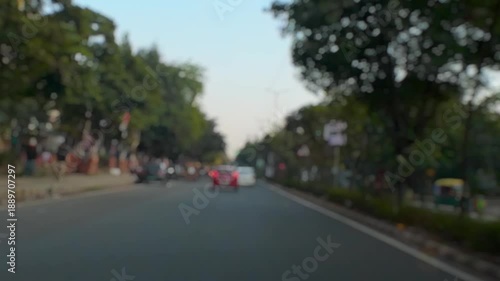 Traffic and Urban Life in Gurugram, Haryana, India, Evening Commute and Busy Streets of Gurugram, Modern City Infrastructure and Roads in Gurugram