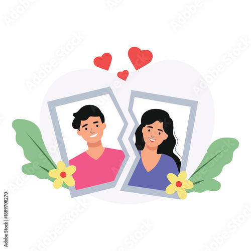 Secret Affair Vector Flat Illustration EPS 10 File