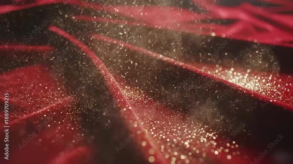 custom made wallpaper toronto digitaldeep ruby red velvet texture with soft directional lighting gentle shadow gradients and fine champagne gold dust floating subtly cinematic glow and rich refined festive atmosphere