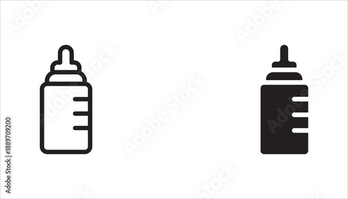 bottle icon set,  on a white background	
