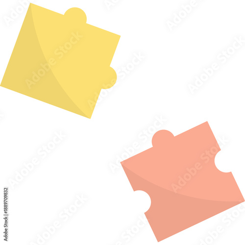 Toy Puzzle Game Flat Illustration