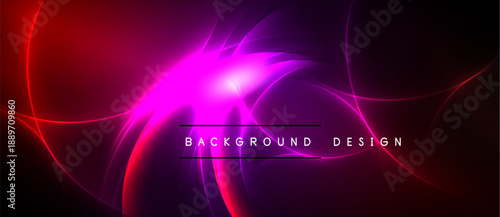 Abstract vibrant background. Pink, red hues blend, creating dynamic flowing lines. Dark space surrounds bright central glow.