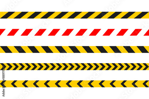 Under construction caution tape illustration representing warning danger safety hazard risk restricted area zone attention beware sign