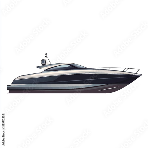 Sleek White Motor Yacht with Distinctive Design and Brown Tinted Windows
