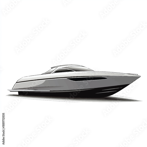 Sleek White Motor Yacht with Distinctive Design and Brown Tinted Windows