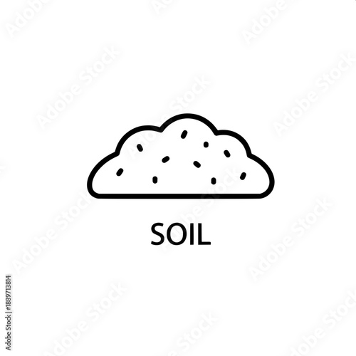 Pile of Soil Icon - Vector Graphic for Gardening and Agriculture