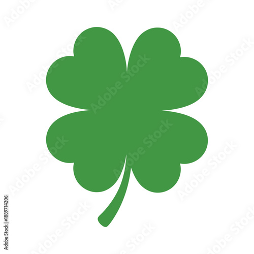 Green four leaf clover for st patricks day