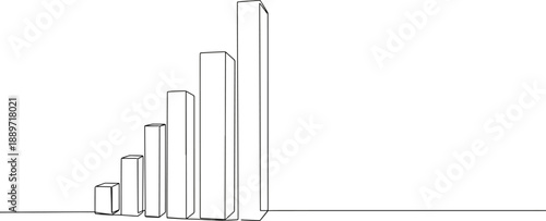 Growing business bar chart financial graph data increase
