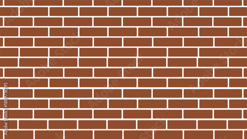Seamless brown brick wall pattern provides a clean and textured background for architectural designs and urban construction themes.