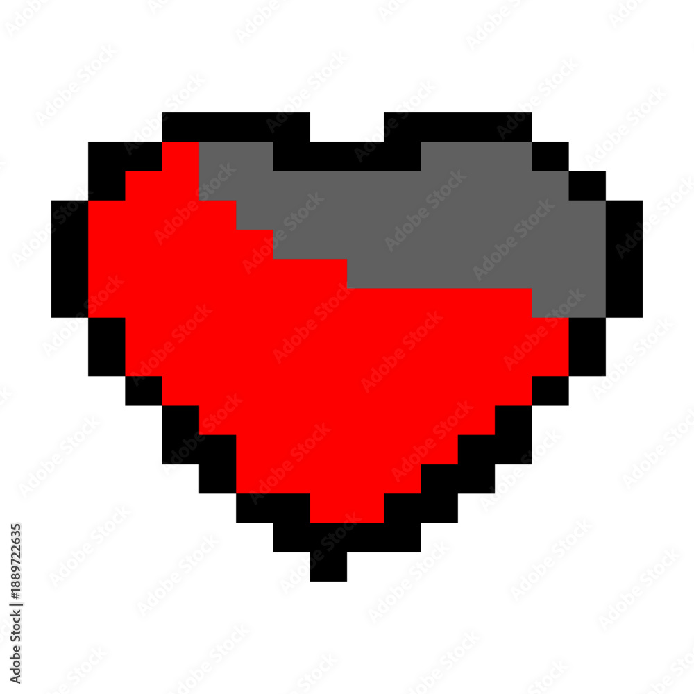 Obraz premium Pixel Heart Icon