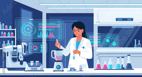 Scientist Conducting Research in a Modern Laboratory Setting