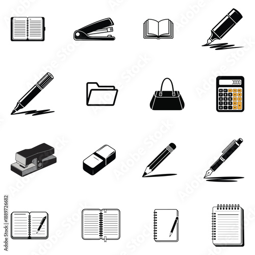 set of office icons