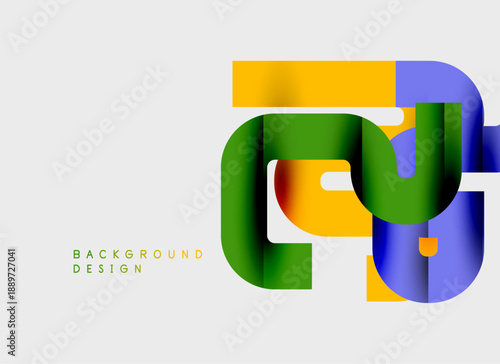 Abstract colorful layers create dynamic composition. Modern design features overlapping shapes, gradients, visual interest.