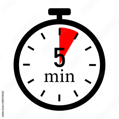 Five-minute countdown timer
