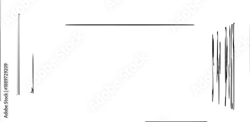 Abstract lines and shapes on white background.