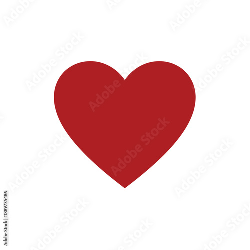 Dark red crimson heart icon vector illustration on white background