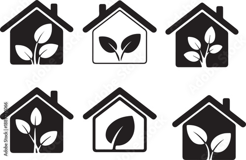 eco home icon set
