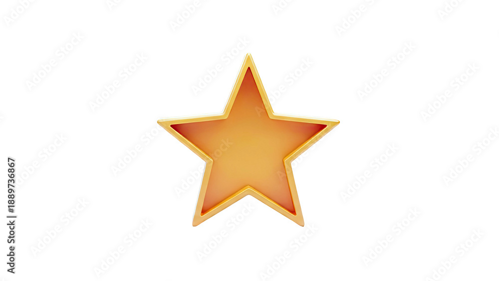 Obraz premium Orange 3D Star Icon