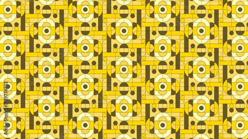 A geometric abstraction featuring a warm-toned seamless pattern