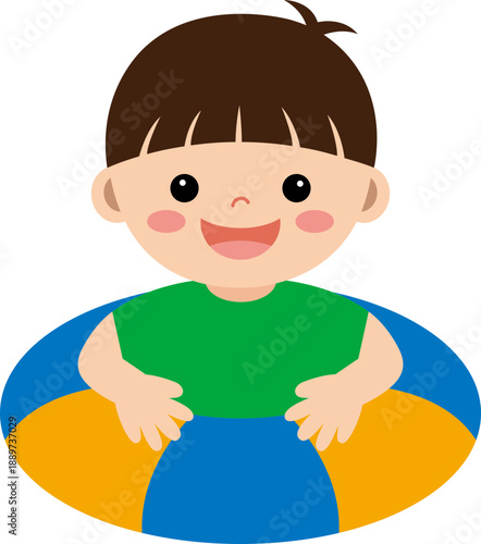 물놀이 하는 남자아이