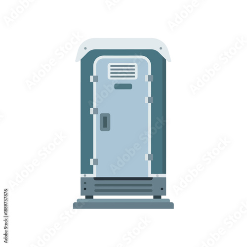 Portable Restroom Unit Isolated on White Background