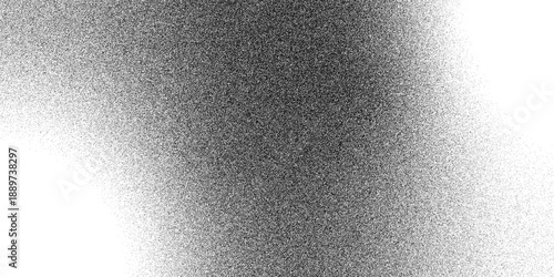 Vector Abstract dynamic grayscale gradient of textured spray or mist, conveying ethereal and nebulous atmosphere.