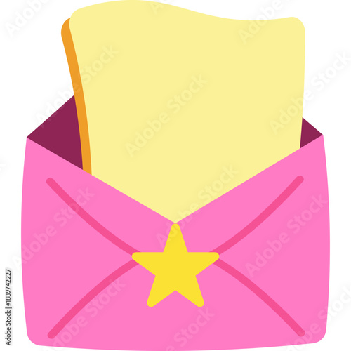 Birthday Card Flat Illustration