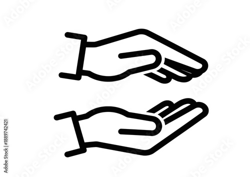 Two hands reaching out