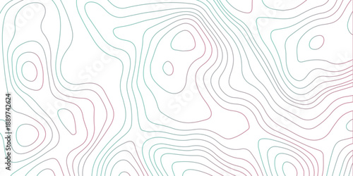 Abstract design with seamless pattern with lines topographic map. geographic mountain relief. colorful contours topography stylized height of the lines. geographic contour map paper texture.