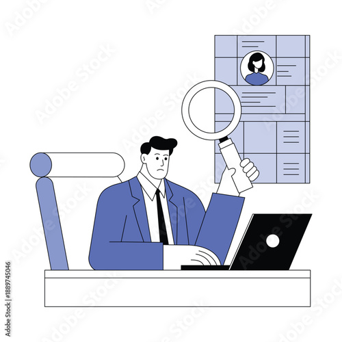 Employee Assistance Vector Illustration EPS 10 File