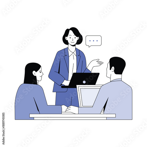 Job Interview Process Vector Illustration EPS 10 File