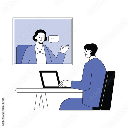 Remote Work Setup Vector Illustration EPS 10 File