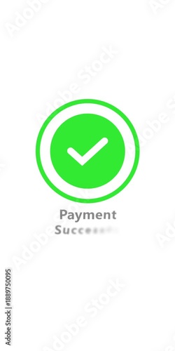 “Payment Successfull Loading transfer with checkmark validation effect