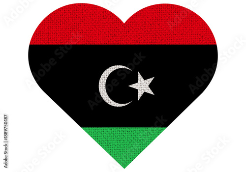 Free Download Libya Flag Heart Shape Icon Isolated on White - GFXLoad