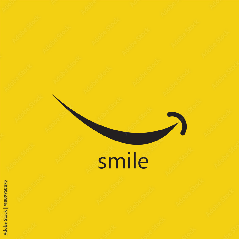 Obraz premium Smile vector image logo template