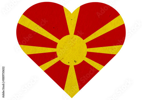 Free Download Macedonia Flag Heart Symbol Love of Country Patriotism - GFXLoad