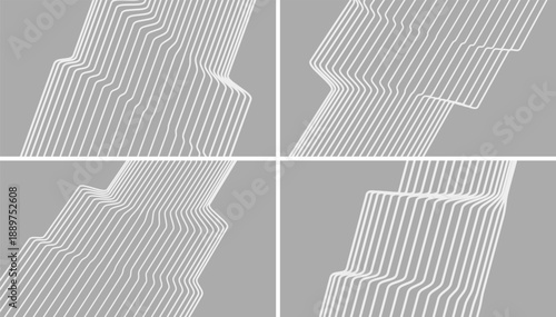 Modeling from many thin lines. Physics. Energy flow. Dynamic effect. Stepped structure. Scientific illustration. Vector for brochure, poster, cover, card, presentation, flyer or banner.