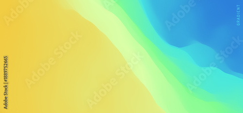 Water surface. Wave of ocean on the sandy beach. Nature background. Trendy gradients. Modern screen design with dynamic effect. Vector illustration.